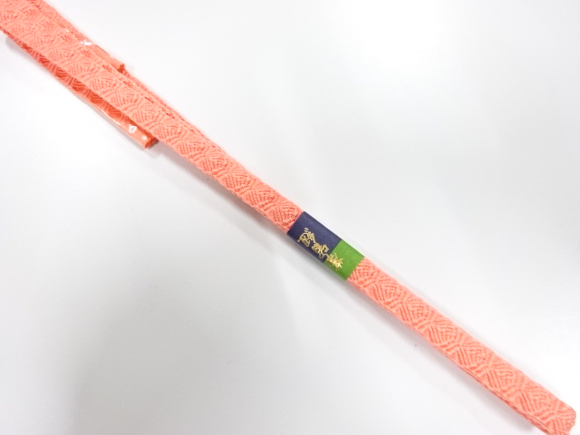 未使用品　正絹　帯留め用　手組三分紐